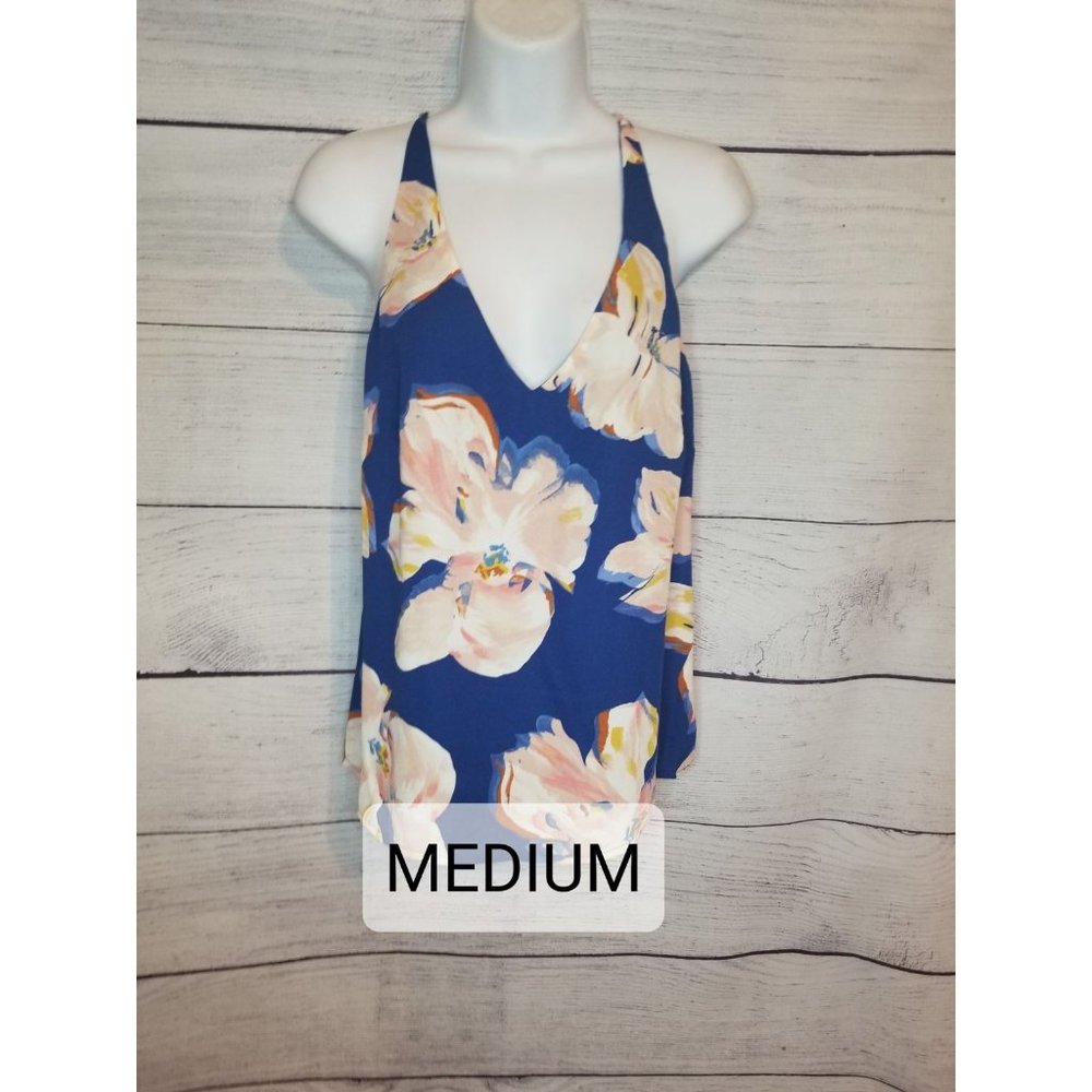 Women's Floral Print Tank Top Medium